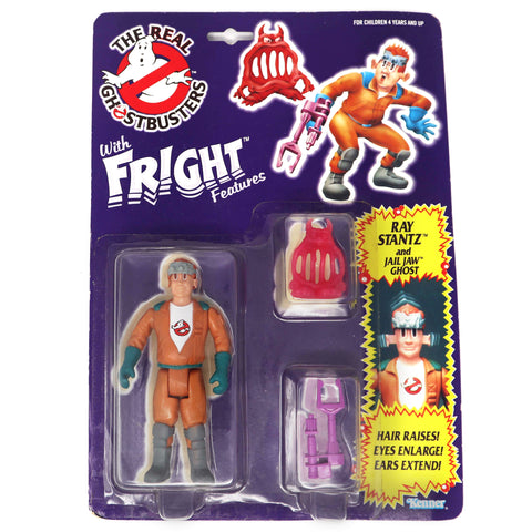 Vintage 1986 80s Kenner The Real Ghostbusters Fright Features Ray Stanz Action Figure Carded MOC
