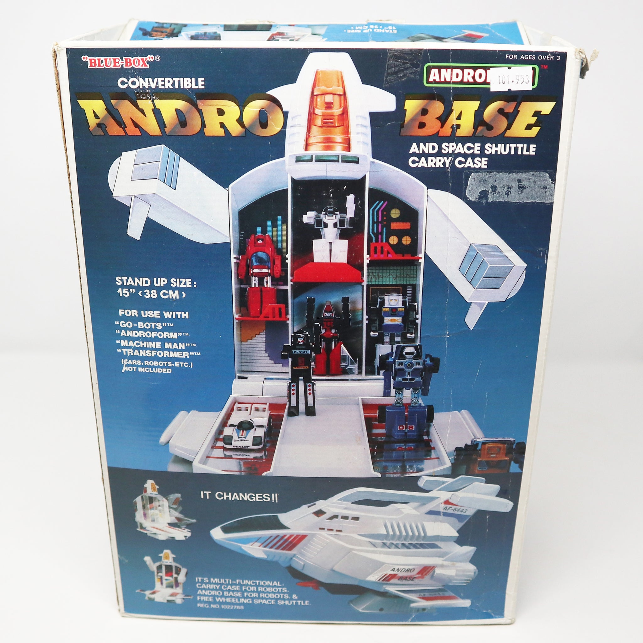 Vintage Blue-Box Gobots (Go Bots) Andro Base And Space Shuttle Carry Case Boxed Rare + Robo Machines Figures Rare
