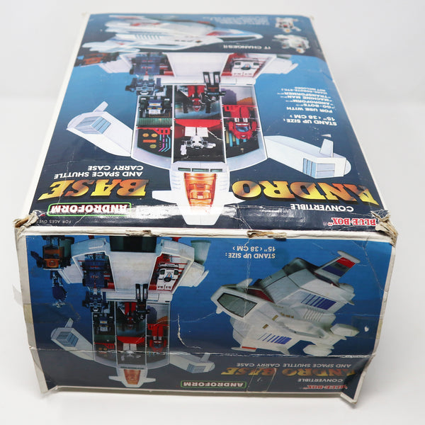 Vintage Blue-Box Gobots (Go Bots) Andro Base And Space Shuttle Carry Case Boxed Rare + Robo Machines Figures Rare