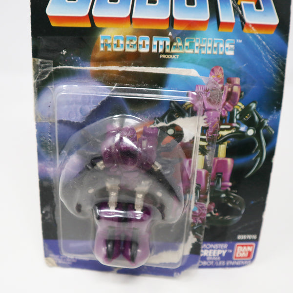 Vintage 1985 80s Bandai Tonka Gobots Robo Machines Monster Creepy RM65 3" Transforming Action Figure Robot Vehicle Die Cast Metal Plastic Carded MOC Opened