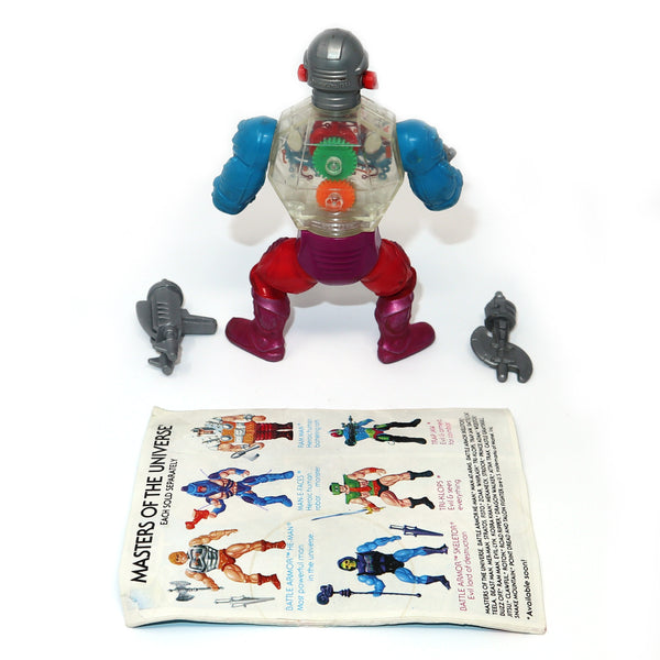 Vintage 1984 80s He-Man MOTU Masters Of The Universe Original Series Roboto Action Figure Complete + Mini Comic