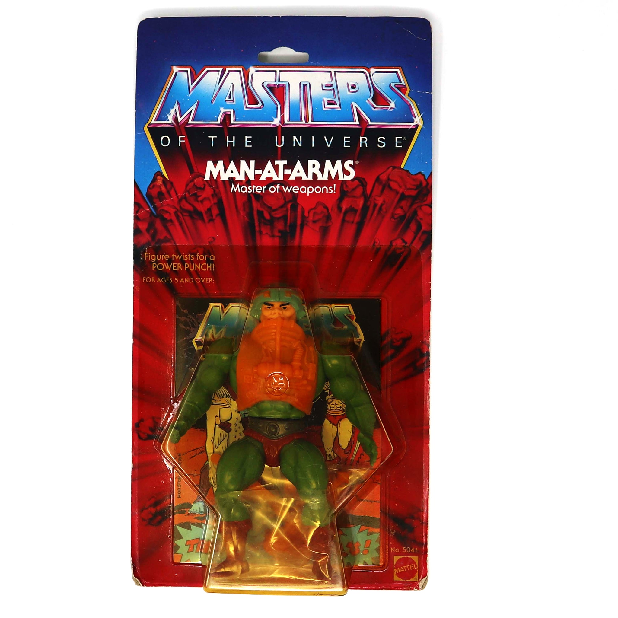 Vintage 1982 Mattel He-Man MOTU Masters Of The Universe Original Series Man-At-Arms Action Figure Carded MOC Rare
