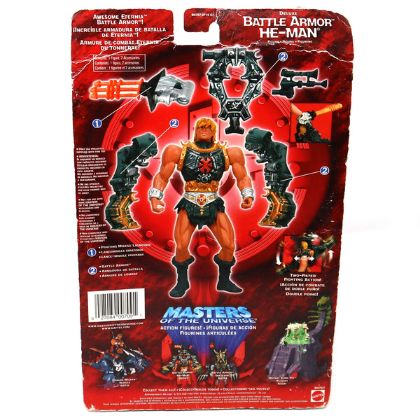 2003 Mattel He-Man MOTU Masters of the Universe Modern Series Deluxe Battle Armor He-Man Action Figure Carded MOC