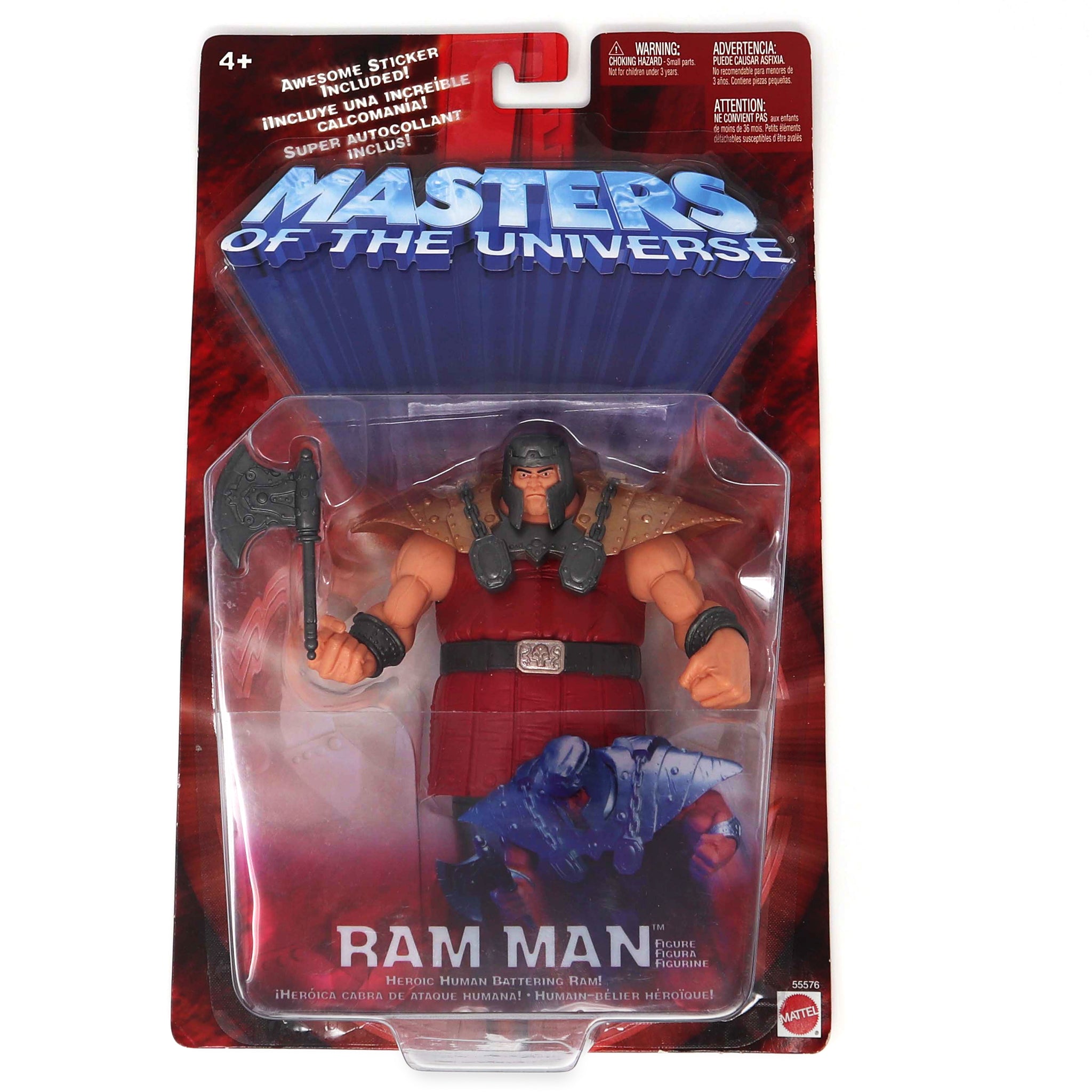 2002 Mattel He-Man MOTU Masters of the Universe Modern Series Ram Man Action Figure Carded MOC
