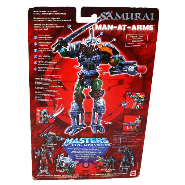 2002 Mattel He-Man MOTU Masters of the Universe Modern Series Samurai Man-At Arms Action Figure Carded MOC