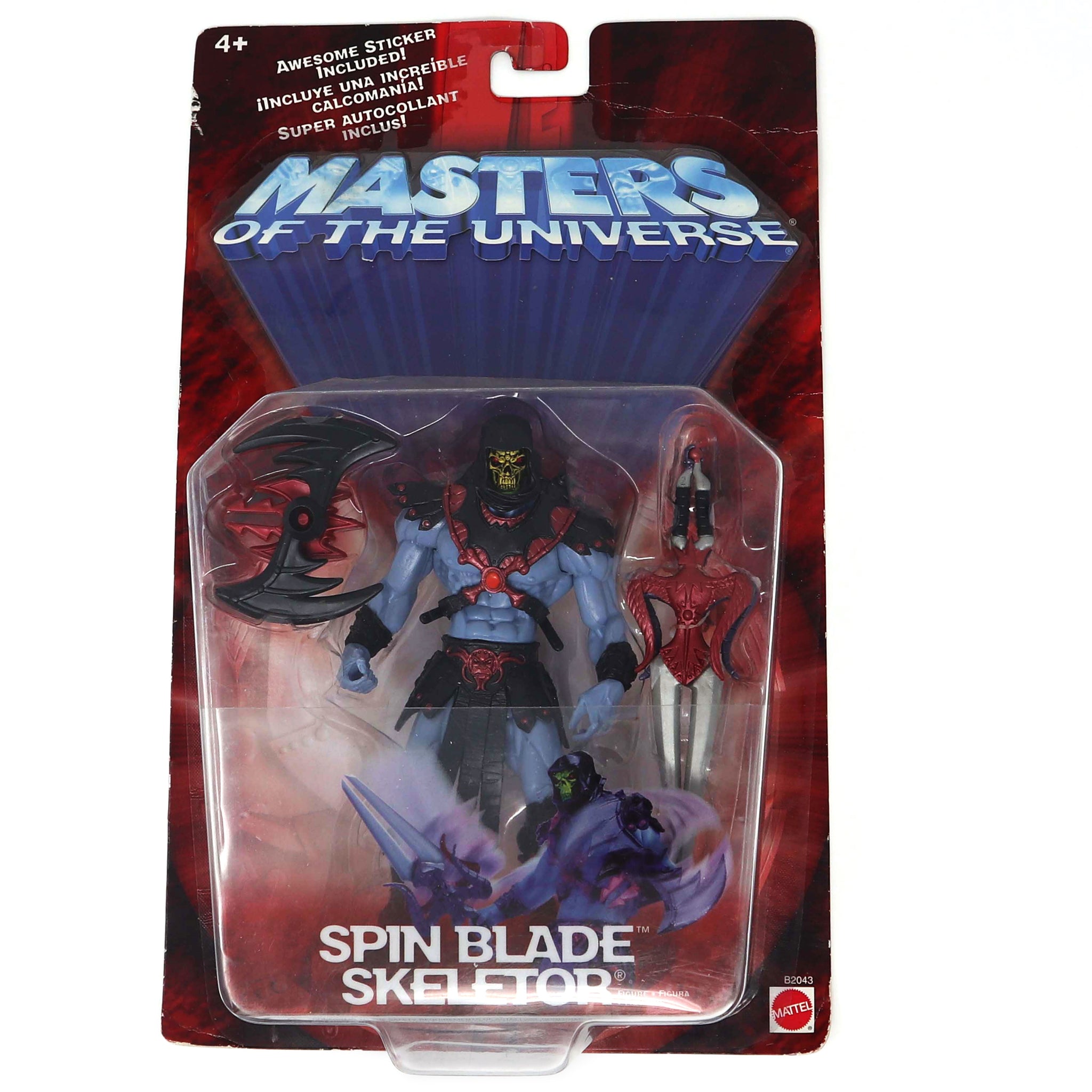 2002 Mattel He-Man MOTU Masters of the Universe Modern Series Spin Blade Skeletor Action Figure Carded MOC