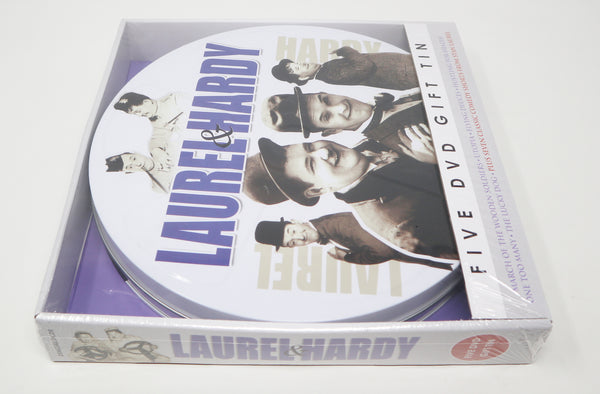 2015 Laurel & Hardy Five Movies + Classic Comedy Shorts DVD Gift Tin Complete Boxed Sealed Stan Laurel Oliver Hardy