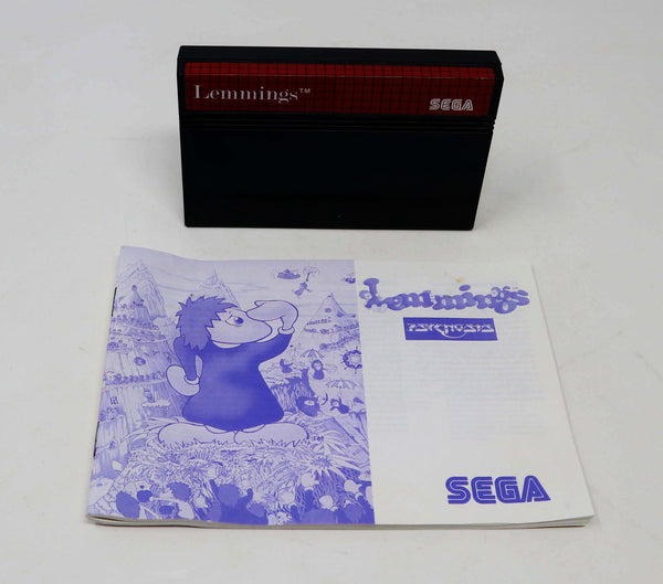 Vintage 1992 90s Sega Master System Lemmings Cartridge Video Game Puzzle Pal 1 Player