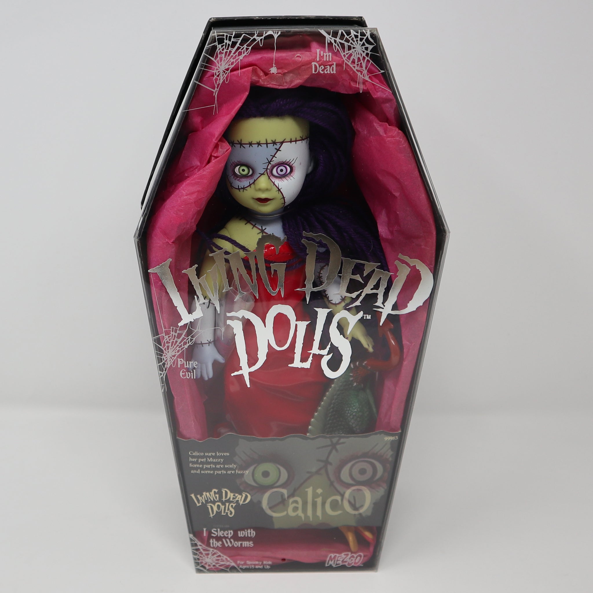 2003 Mezco Toyz Living Dead Dolls Series 6 (666) Calico 10" Doll Complete Boxed Rare