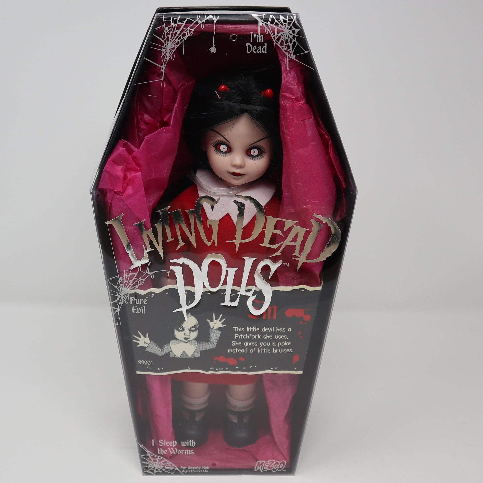 Vintage 2001 Mezco Toyz Living Dead Dolls Series 1 Sin10" Doll Near Complete Boxed Rare