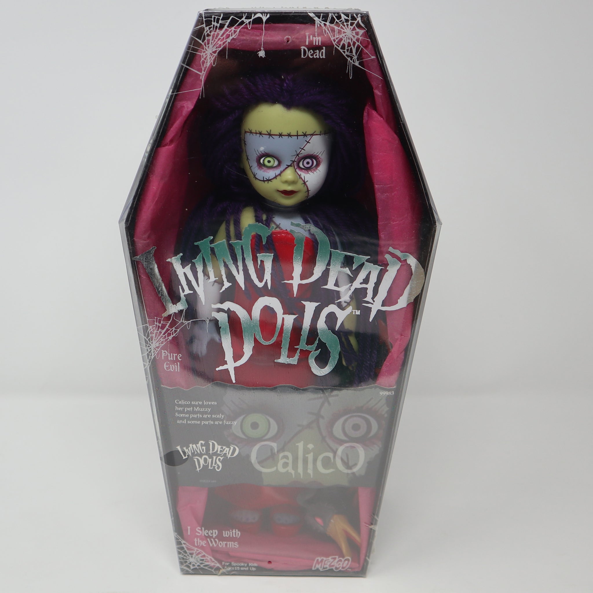 2003 Mezco Toyz Living Dead Dolls Series 6 (666) Calico 10" Doll Complete Boxed Sealed Rare