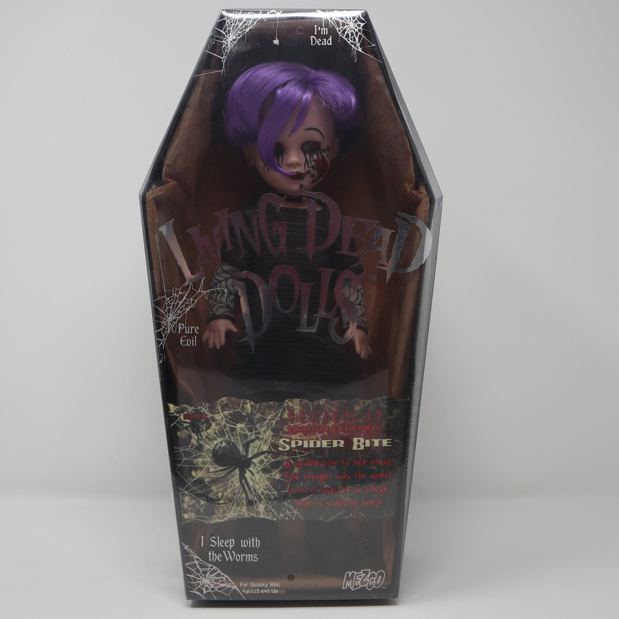 2009 Mezco Toyz Living Dead Dolls Series 17 Urban Legends Spider Bite 10" Doll Complete Boxed Sealed Rare