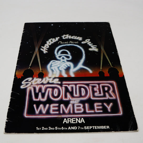 Vintage 1980 80s Stevie Wonder Hotter Than July At Wembley Arena Tour Concert Programme Program Book