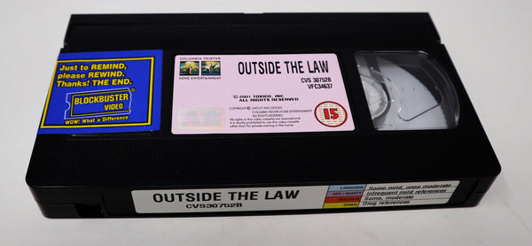 2002 Cynthia Rothrock Outside The Law VHS Video Home System Tape Rare Big Box Version Jahal Merhi Cynthia Rothrock Bolo Yeung Martial Arts Rare Blockbuster Video Ex-Rental