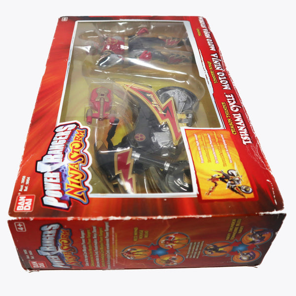2003 Bandai Power Rangers Ninja Storm Crimson Thunder Tsunami Cycle Vehicle + Power Ranger Action Figure Mint Boxed Sealed MISB