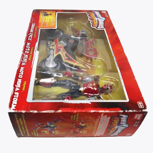 2003 Bandai Power Rangers Ninja Storm Crimson Thunder Tsunami Cycle Vehicle + Power Ranger Action Figure Mint Boxed Sealed MISB