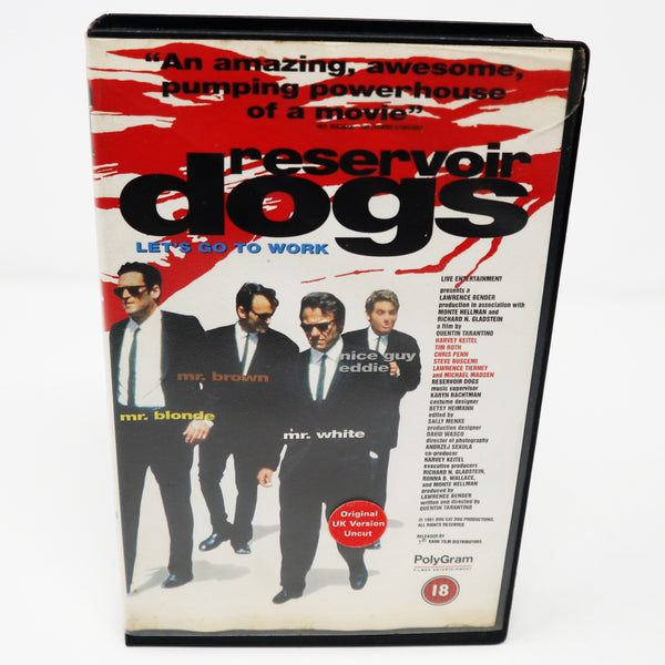 Vintage 1995 90s PolyGram Reservoir Dogs Original UK Version Uncut PAL VHS (Video Home System) Tape Rare Bigger Ex-Rental Version
