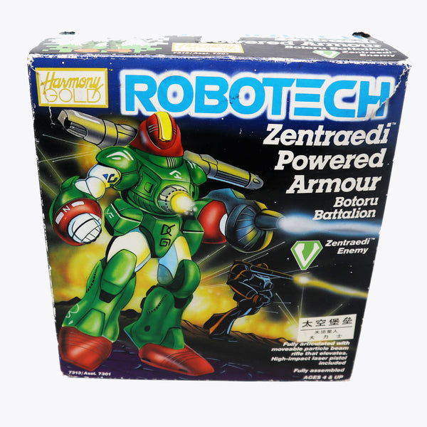Vintage Harmony Gold Robotech Zentraedi Powered Armour Botoru Battalion Enemy Robot Figure Complete Boxed Rare