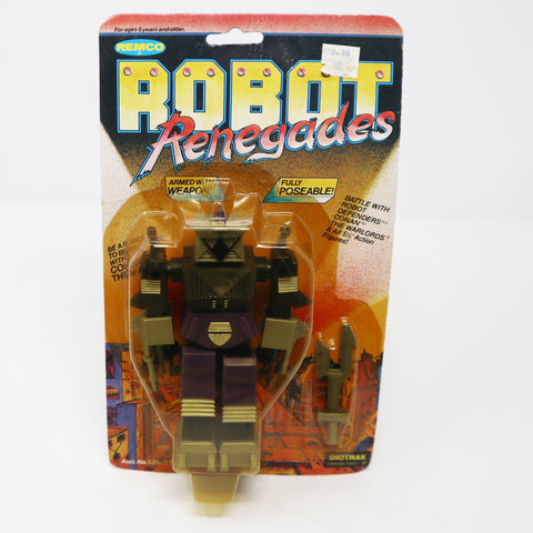 Vintage 1984 80s Remco Robot Renegades Diotrax - Collectible Series - 37 Fully Poseable 5.5" Action Figure MOC Carded Sealed Rare