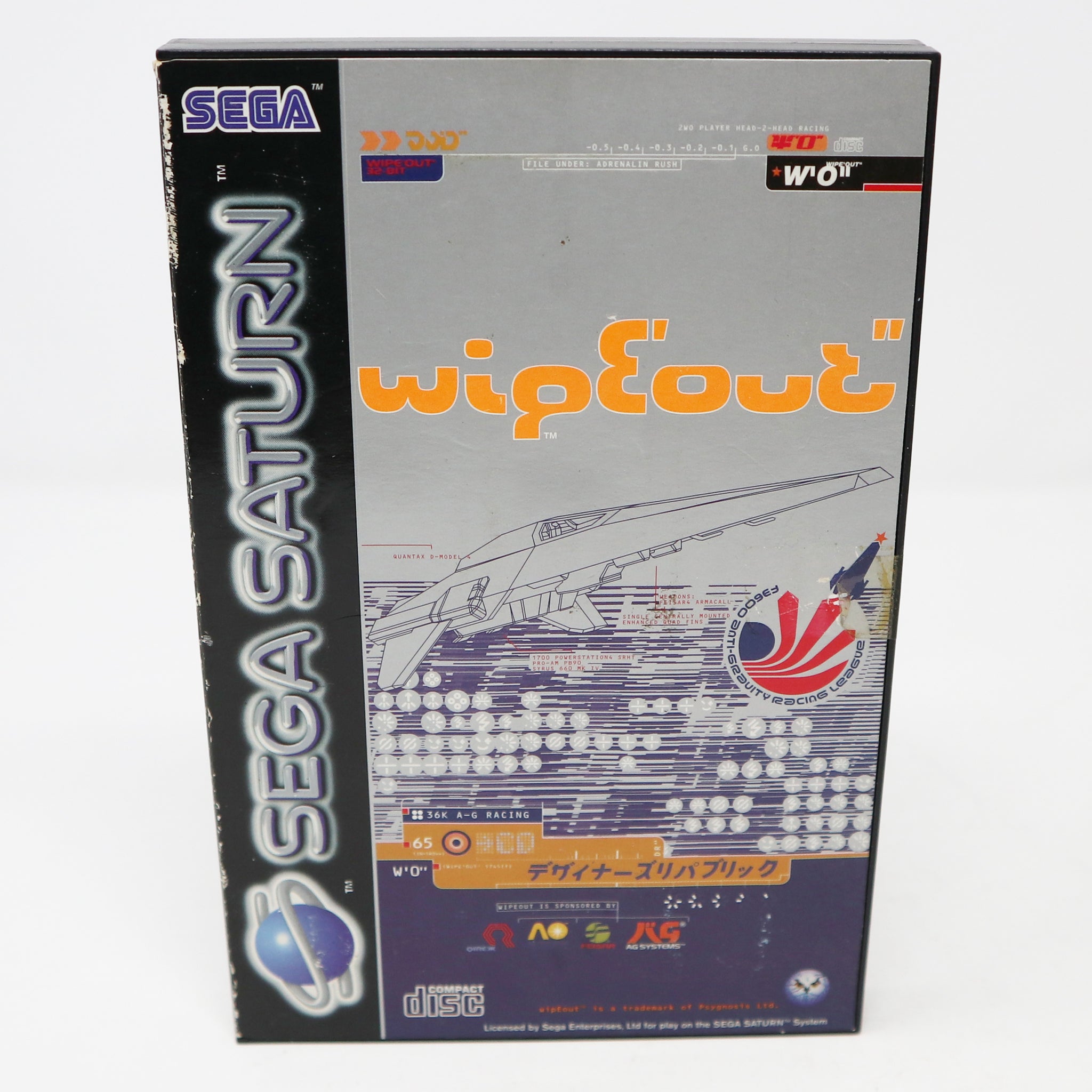 Vintage 1995 90s Sega Saturn Wipeout Video Game PAL French Secam 1 Player