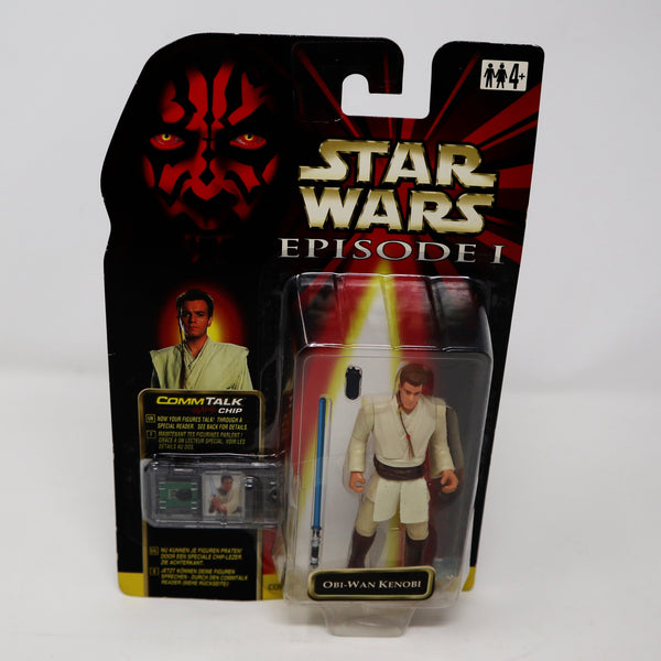 Vintage 1999 90s Hasbro Star Wars Episode I Collection Obi-Wan Kenobi Talking Action Figure Carded MOC