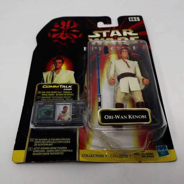 Vintage 1999 90s Hasbro Star Wars Episode I Collection 1 Obi-Wan Kenobi Talking Action Figure Carded MOC
