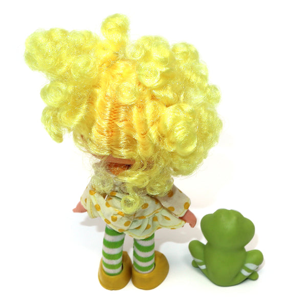Vintage 1982 80s Kenner Strawberry Shortcake Lemon Meringue Doll + Frappe Frog Pet