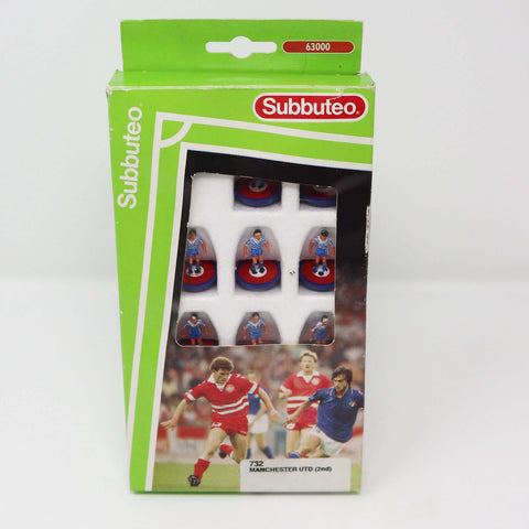 Vintage Subbuteo 63000 The Football Game Table Soccer Players Team Set Manchester United (2nd) 732 Boxed