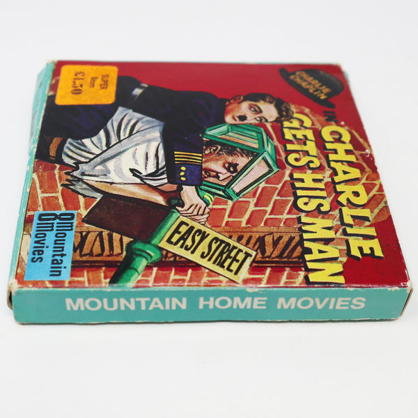 Vintage Mountain Home Movies Super 8mm Charlie Chaplin In Charlie Gets His Man T20 Film Movie Reel Boxed