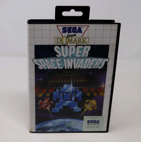 Vintage 1991 90s Sega Master System Sega From Domark Super Space Invaders Cartridge Video Game Pal 2 Players