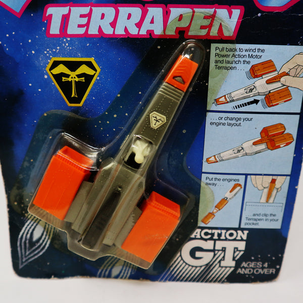 Vintage 1983 80s Action GT Gerry Anderson & Christopher Burr's Terrahawks Terrapen Pen Vehicle For Writing Or Drawing Carded MOC