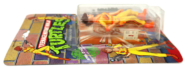 Vintage 1990 90s Playmates Toys Teenage Mutant Ninja Turtles (TMNT) April O'Neil Action Figure Carded MOC