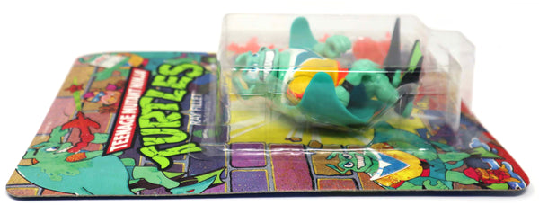 Vintage 1990 90s Playmates Toys Teenage Mutant Ninja Turtles (TMNT) Ray Fillet Action Figure Carded MOC