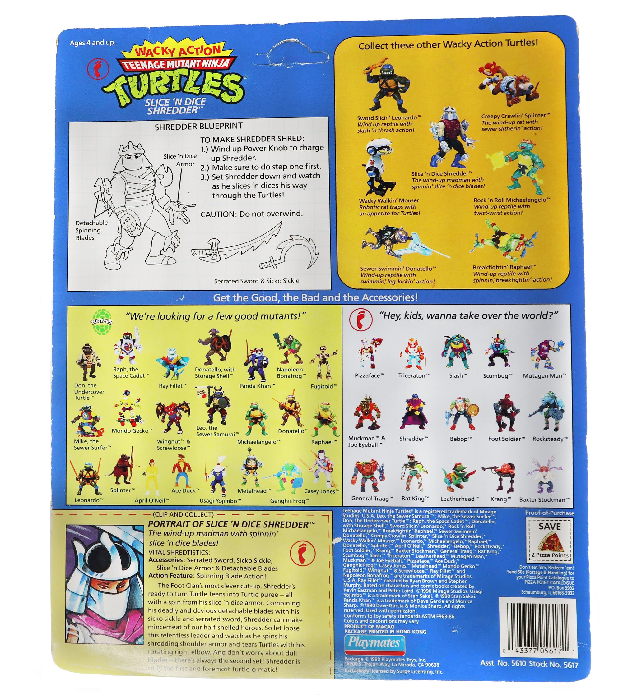 Vintage 1990 90s Playmates Toys Teenage Mutant Ninja Turtles (TMNT) Wa –  TwistedToys