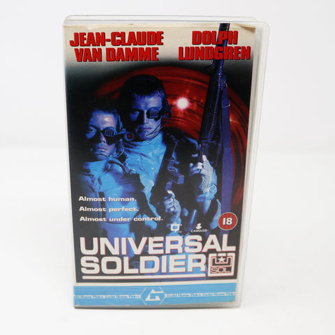 Vintage 1992 90s Guild Home Video Jean-Claude Van Damme Dolph Lundgren Universal Soldier PAL VHS (Video Home System) Tape
