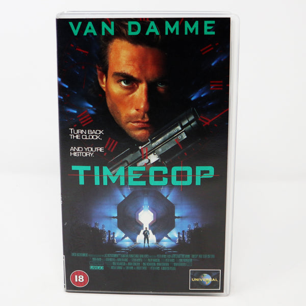 Vintage 1994 90s Universal / Largo Entertainment Jean-Claude Van Damme Timecop PAL VHS (Video Home System) Tape