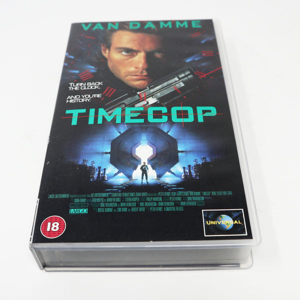 Vintage 1994 90s Universal / Largo Entertainment Jean-Claude Van Damme Timecop PAL VHS (Video Home System) Tape