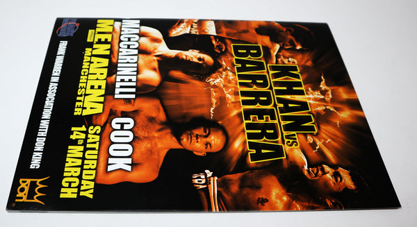 Khan vs Barrera Saturday 14th March M.E.N Arena Manchester Boxing Sports Programme Program Book