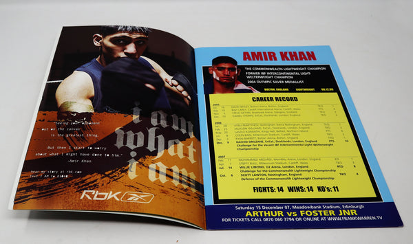 Coming Of Age? Commonwealth Lightweight Championship Khan vs Earl Saturday 8th December Bolton Arena Boxing Sports Programme Program Book