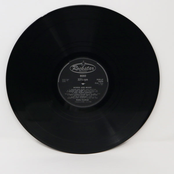 Vintage 1982 80s RockStar Records Eddie Cochran - Words And Music Compilation Mono 12" LP Album Vinyl Record UK Version