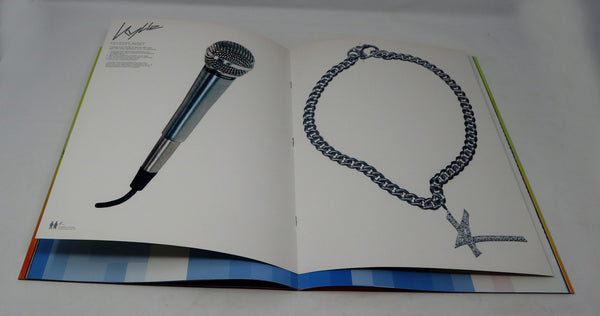 2002 Kylie Minogue Fever Tour Concert Programme Program Book + Silver Foil Bubble Envelope & Necklace/Microphone Playset Rare