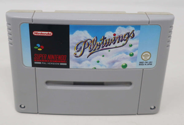 Vintage 1992 90s Super Nintendo Entertainment System SNES Pilotwings Cartridge Video Game Boxed Pal Version