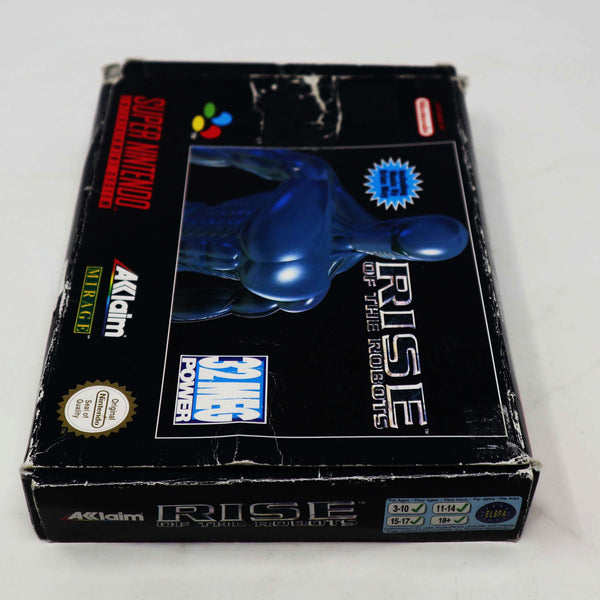 Vintage 1994 90s Super Nintendo Entertainment System SNES Rise Of The Robots Cartridge Video Game Boxed Pal Version