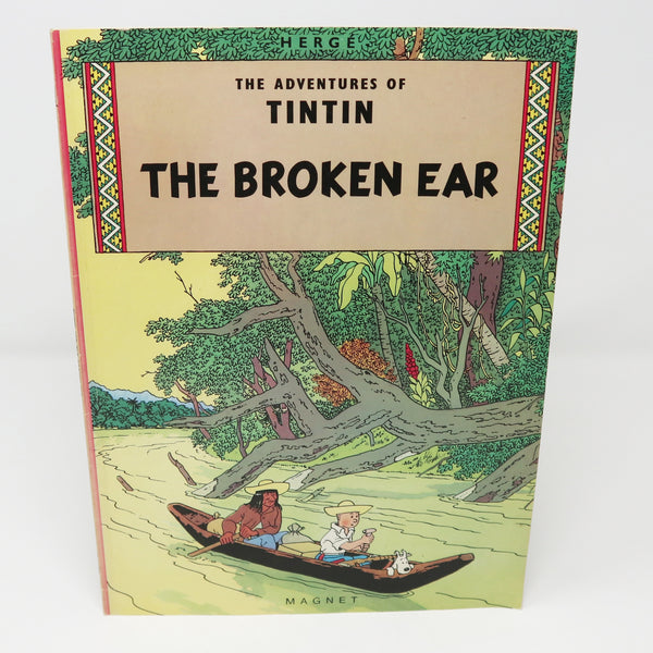 Vintage 1979 70s Magnet Herge - The Adventures Of Tintin - The Broken Ear Comic Strip Story Paperback Book Reprint Rare