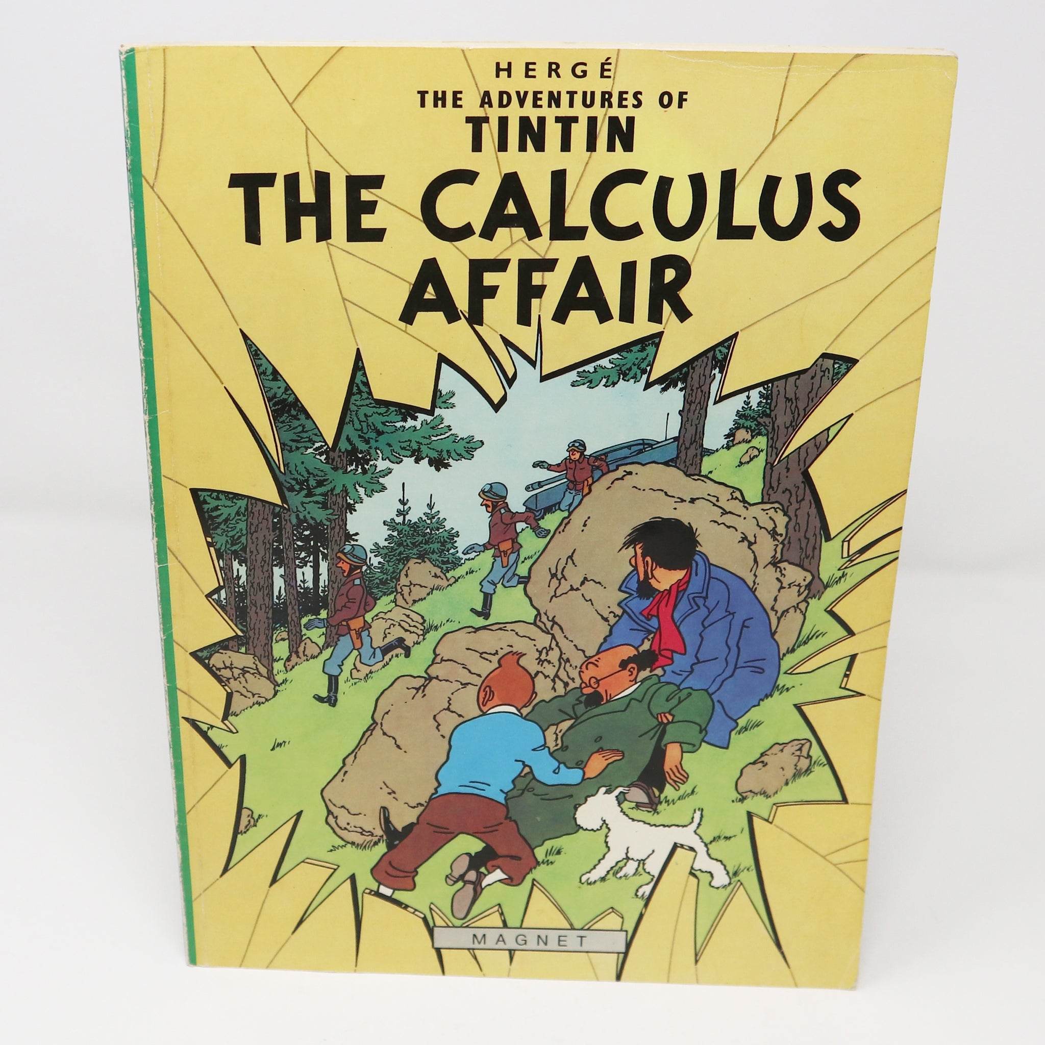 Vintage 1979 70s Magnet Herge - The Adventures Of Tintin - The Calculus Affair Comic Strip Story Paperback Book Reprint Rare
