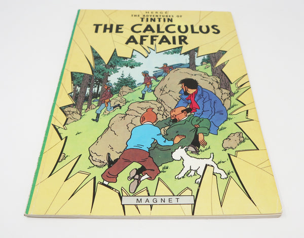 Vintage 1979 70s Magnet Herge - The Adventures Of Tintin - The Calculus Affair Comic Strip Story Paperback Book Reprint Rare