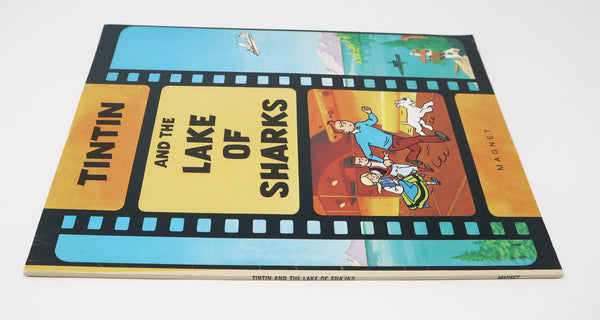 Vintage 1978 70s Tintin And The Lake Of Sharks A Tintin Film Book Based On The Characters Created By Herge Comic Strip Story Paperback Book Reprint Rare