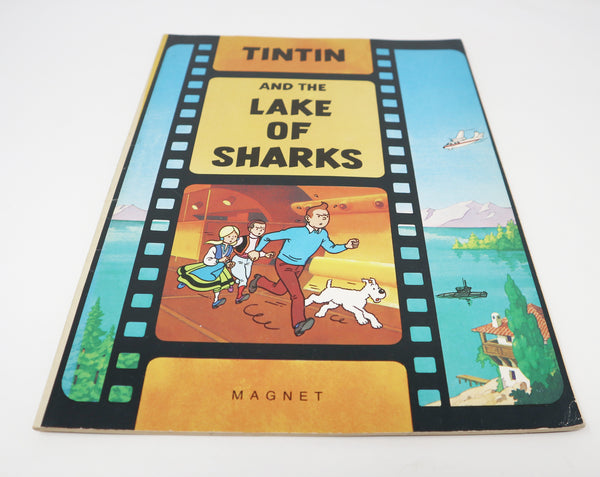 Vintage 1978 70s Tintin And The Lake Of Sharks A Tintin Film Book Based On The Characters Created By Herge Comic Strip Story Paperback Book Reprint Rare