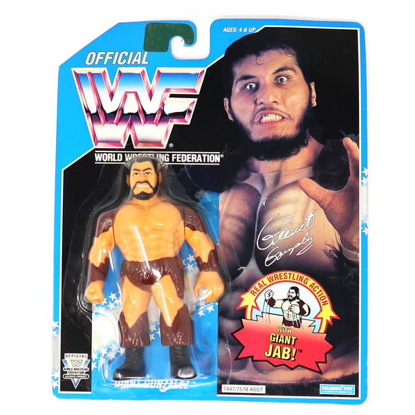 Vintage 1994 90s Hasbro WWF Wrestling Series 10 Giant Gonzalez With Giant Jab! Action Figure MOC Carded Rare
