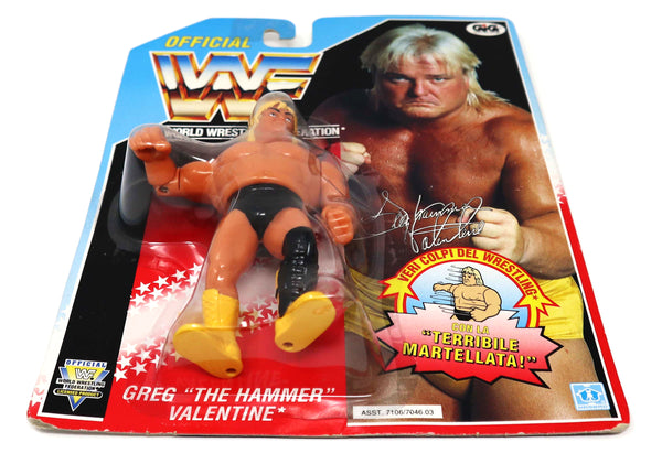 Vintage 1992 90s Hasbro WWF Wrestling Series 3 Greg "The Hammer" Valentine Action Figure Carded MOC